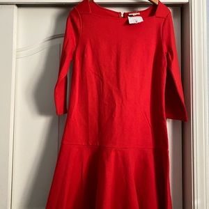 RED RUFFLE DRESS